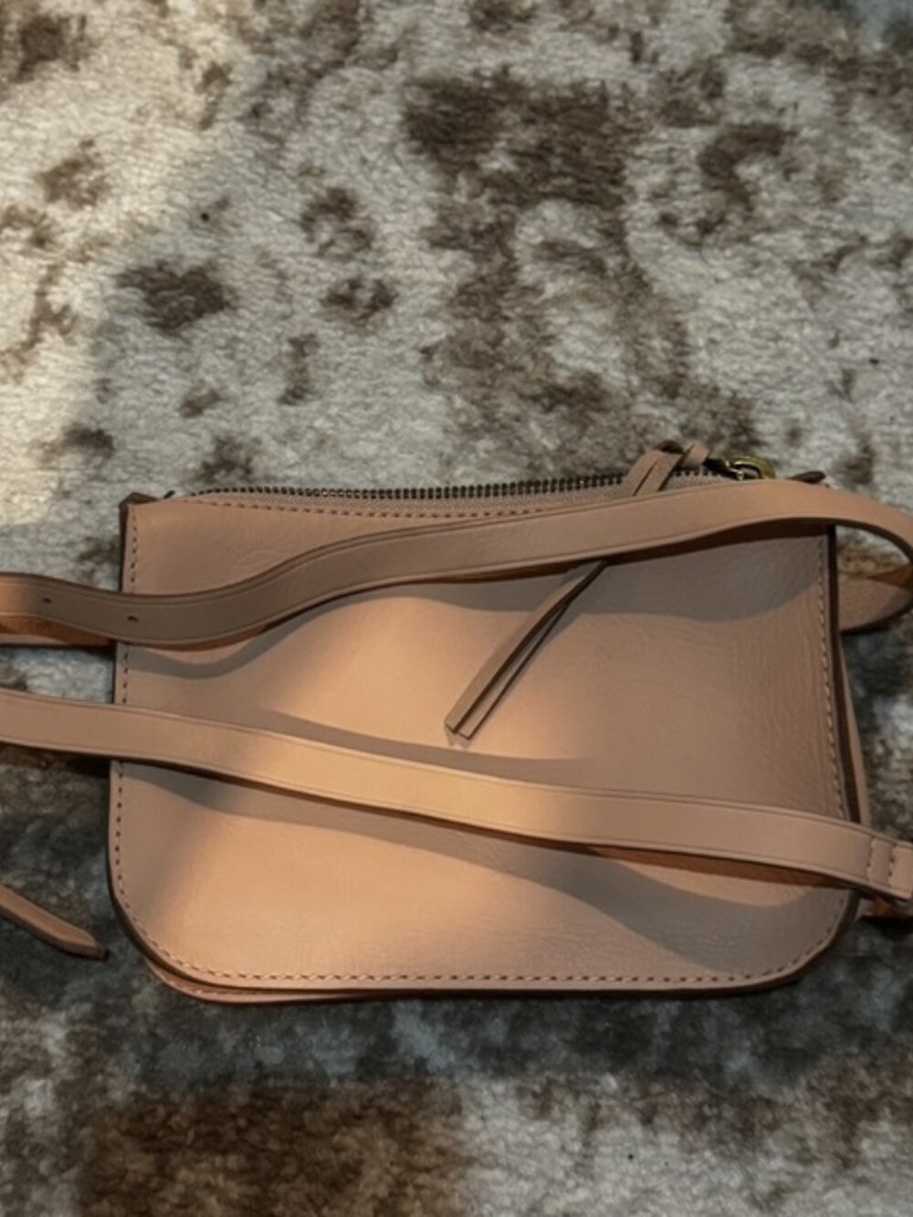 Madewell Fannypack Belted Bag Purse Leather Peach NEW NWT